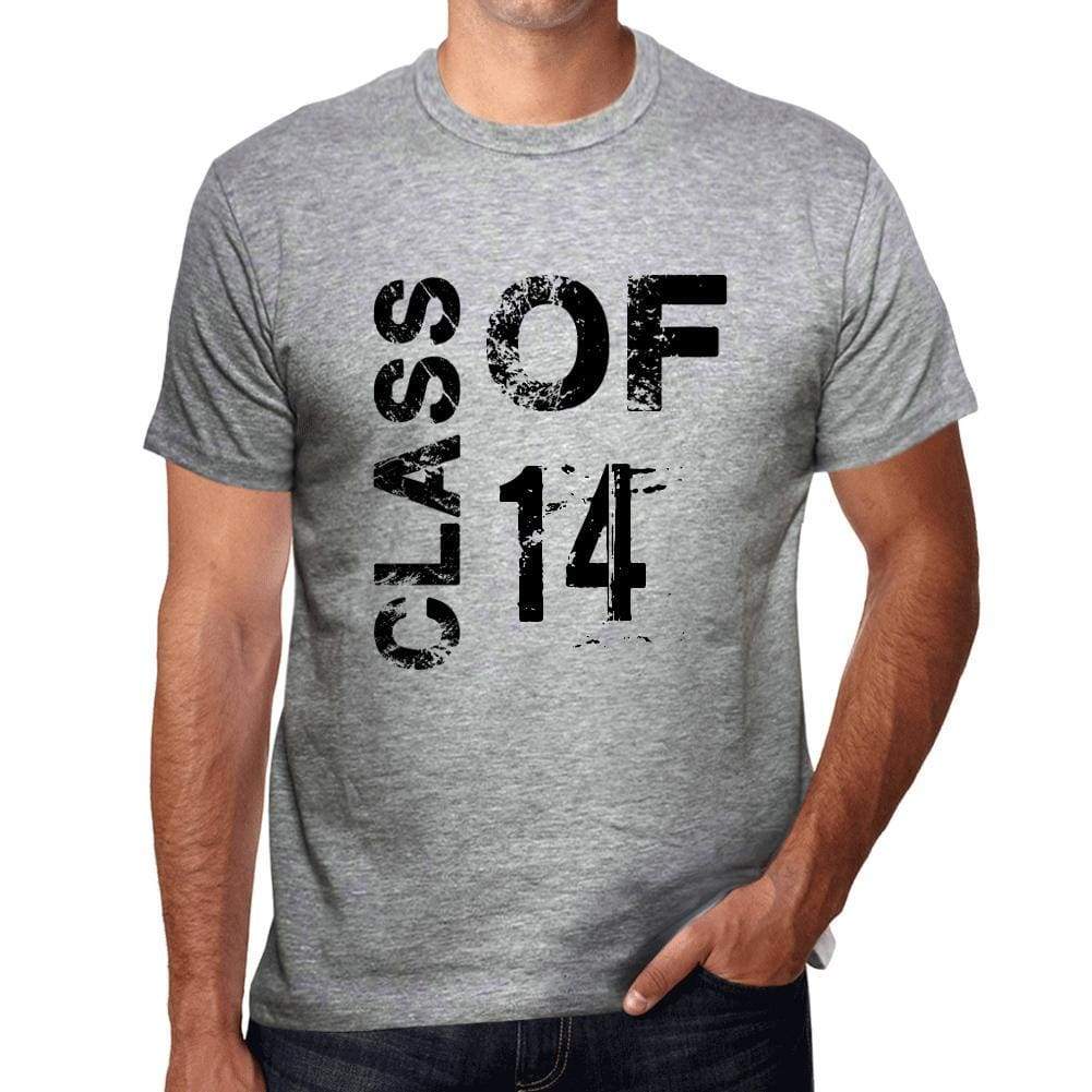 Class Of 14 Grunge Mens T-Shirt Grey Birthday Gift 00482 - Grey / S - Casual