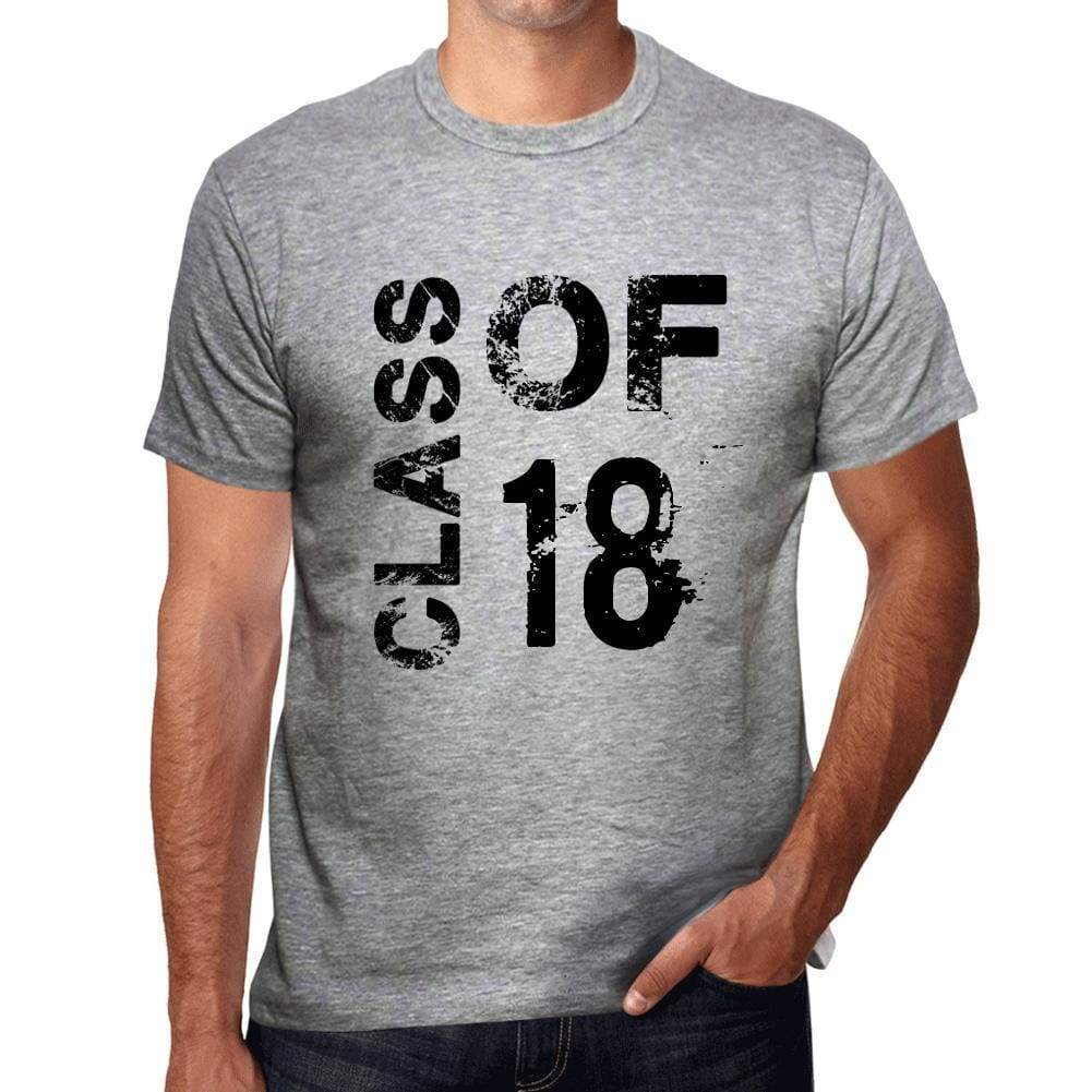 Class Of 18 Grunge Mens T-Shirt Grey Birthday Gift 00482 - Grey / S - Casual