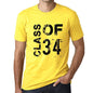 Class Of 34 Grunge Mens T-Shirt Yellow Birthday Gift 00484 - Yellow / Xs - Casual
