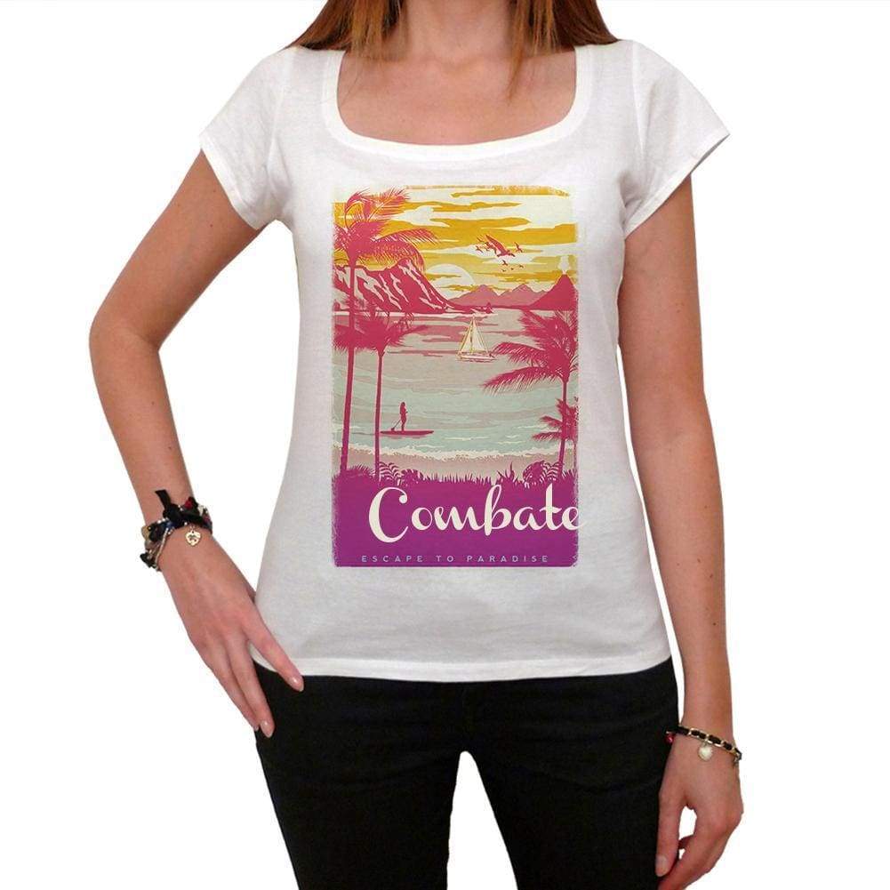 Combate Escape To Paradise Womens Short Sleeve Round Neck T-Shirt 00280 - White / Xs - Casual