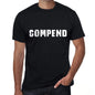 Compend Mens Vintage T Shirt Black Birthday Gift 00555 - Black / Xs - Casual