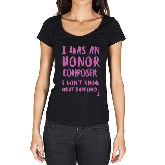 Composer What Happened Black Womens Short Sleeve Round Neck T-Shirt Gift T-Shirt 00317 - Black / Xs - Casual