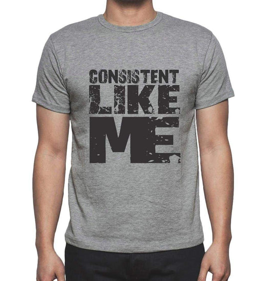 Consistent Like Me Grey Mens Short Sleeve Round Neck T-Shirt 00066 - Grey / S - Casual
