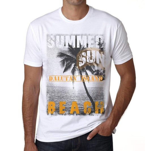 Dalutan Island Mens Short Sleeve Round Neck T-Shirt - Casual