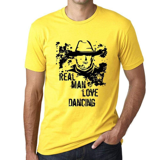 Dancing Real Men Love Dancing Mens T Shirt Yellow Birthday Gift 00542 - Yellow / Xs - Casual