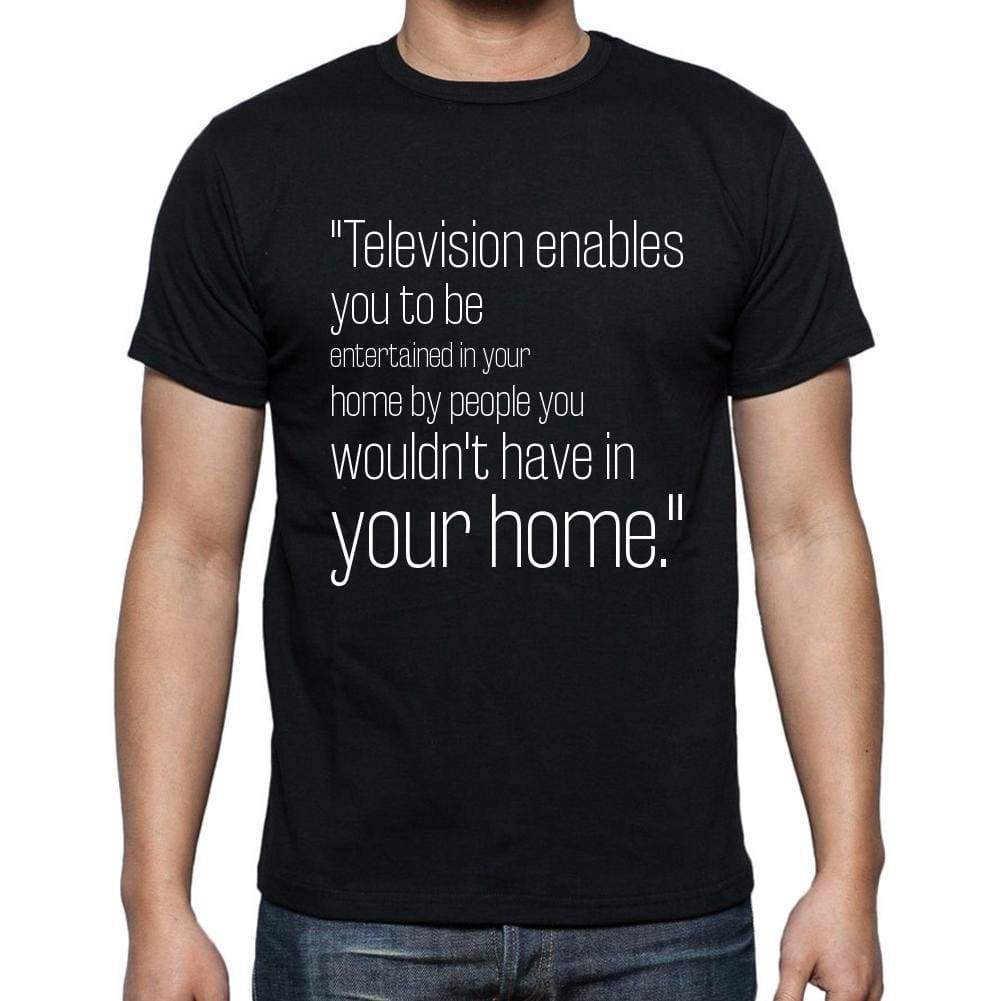 David Frost Quote T Shirts Television Enables You To T Shirts Men Black - Casual