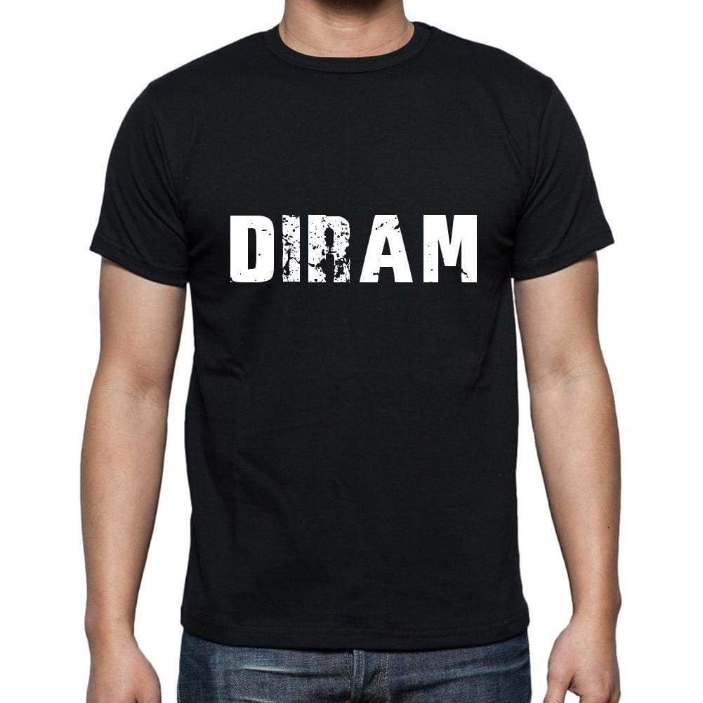 Diram Mens Short Sleeve Round Neck T-Shirt 5 Letters Black Word 00006 - Casual