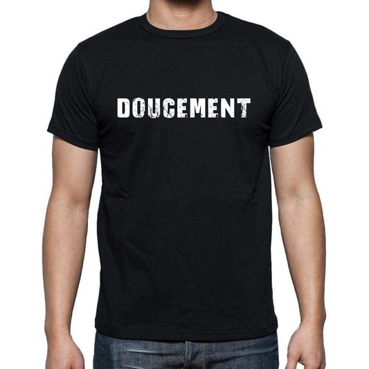 Doucement French Dictionary Mens Short Sleeve Round Neck T-Shirt 00009 - Casual
