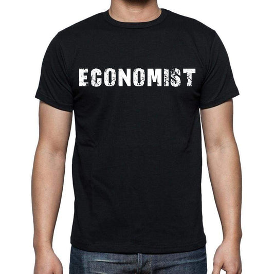 Economist Mens Short Sleeve Round Neck T-Shirt Black T-Shirt En