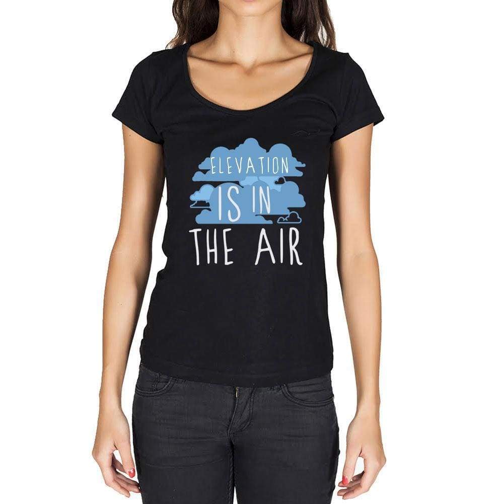 Elevation In The Air Black Womens Short Sleeve Round Neck T-Shirt Gift T-Shirt 00303 - Black / Xs - Casual