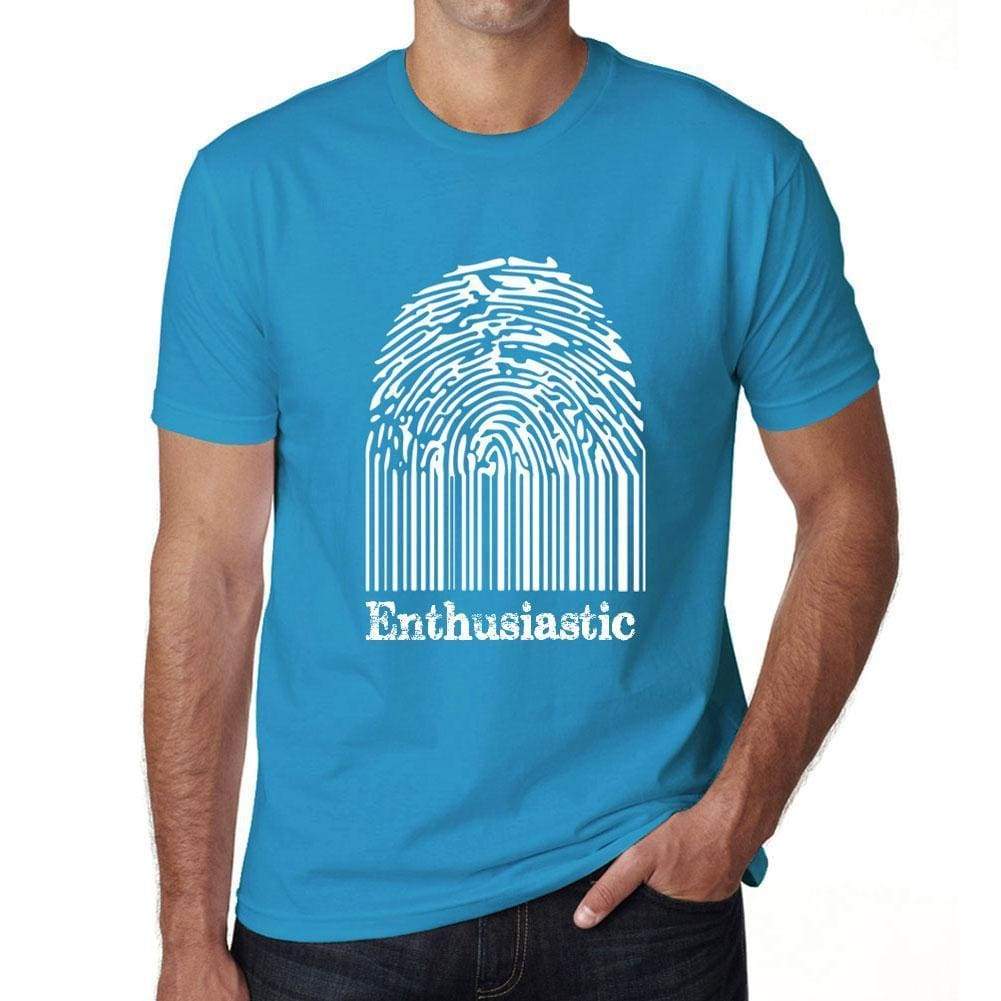 Enthusiastic Fingerprint Blue Mens Short Sleeve Round Neck T-Shirt Gift T-Shirt 00311 - Blue / S - Casual