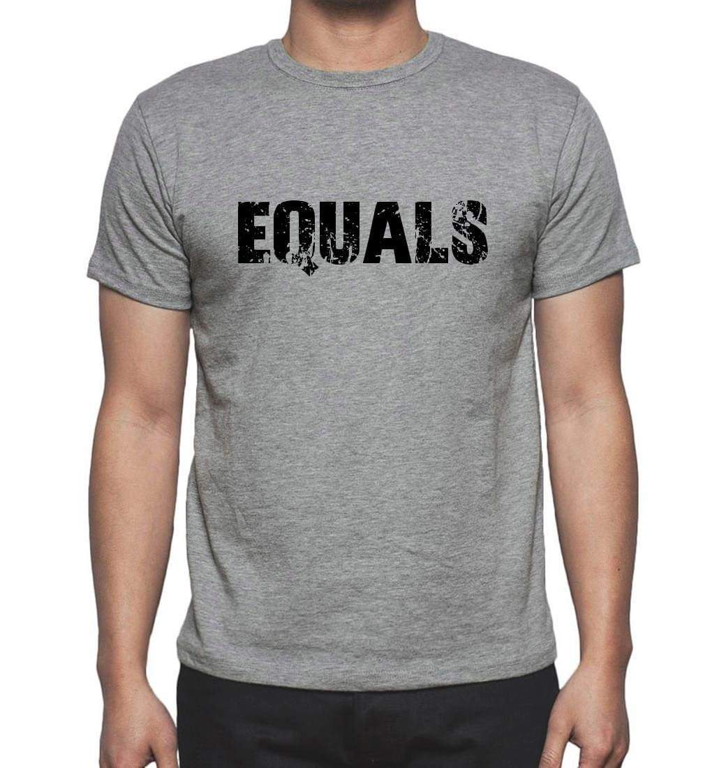 Equals Grey Mens Short Sleeve Round Neck T-Shirt 00018 - Grey / S - Casual