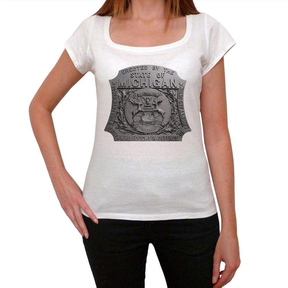 Erected By The State Of Michigan Womens Short Sleeve Round Neck T-Shirt 00111