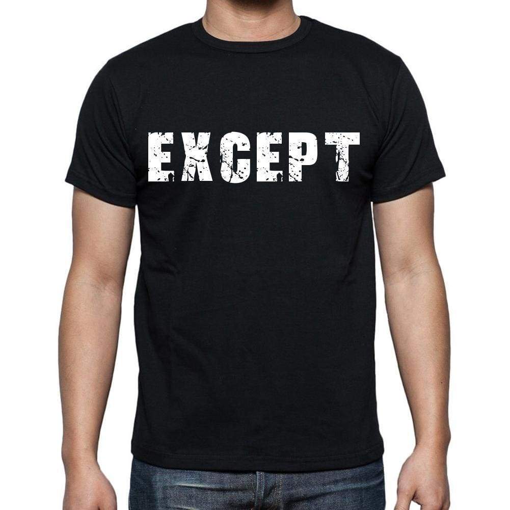 Except Mens Short Sleeve Round Neck T-Shirt Black T-Shirt En