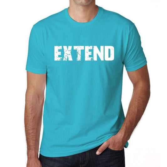 Extend Mens Short Sleeve Round Neck T-Shirt - Blue / S - Casual