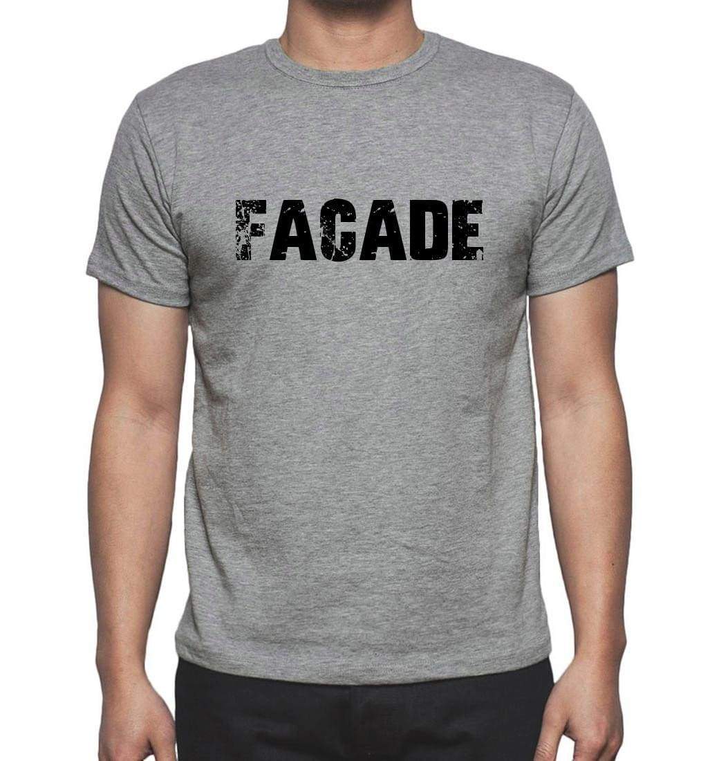 Facade Grey Mens Short Sleeve Round Neck T-Shirt 00018 - Grey / S - Casual
