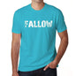 Fallow Mens Short Sleeve Round Neck T-Shirt - Blue / S - Casual