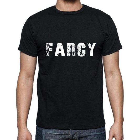 Farcy Mens Short Sleeve Round Neck T-Shirt 5 Letters Black Word 00006 - Casual