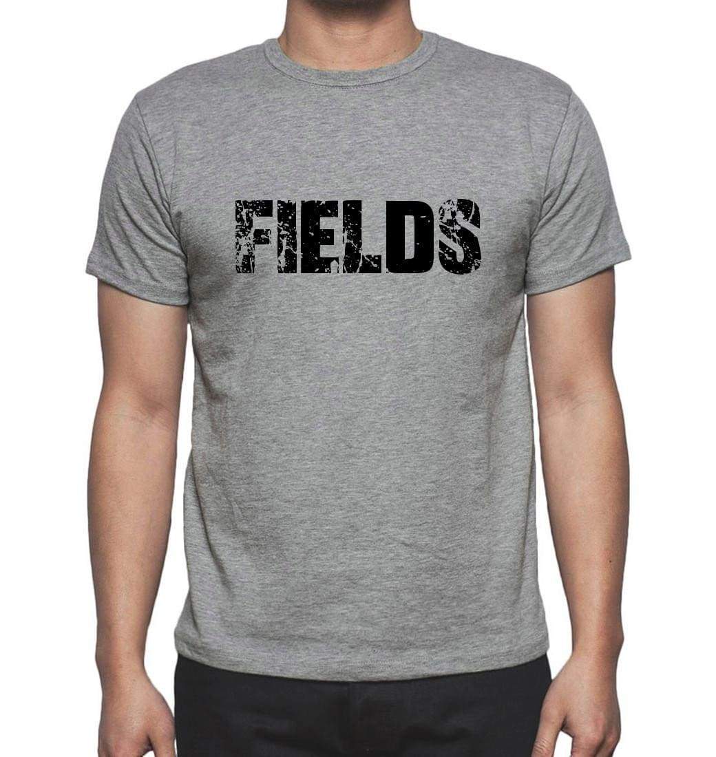 Fields Grey Mens Short Sleeve Round Neck T-Shirt 00018 - Grey / S - Casual