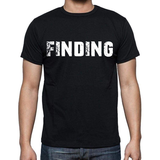 Finding Mens Short Sleeve Round Neck T-Shirt Black T-Shirt En