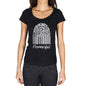 Flavourful Fingerprint Black Womens Short Sleeve Round Neck T-Shirt Gift T-Shirt 00305 - Black / Xs - Casual