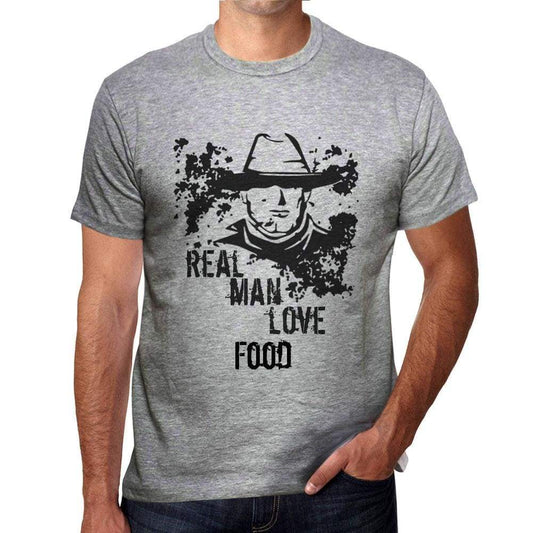 Food Real Men Love Food Mens T Shirt Grey Birthday Gift 00540 - Grey / S - Casual