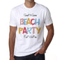 Fort Walton Beach Party White Mens Short Sleeve Round Neck T-Shirt 00279 - White / S - Casual