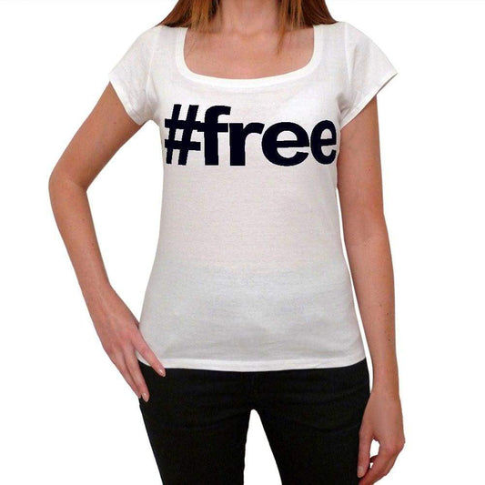 Free Hashtag Womens Short Sleeve Scoop Neck Tee 00075