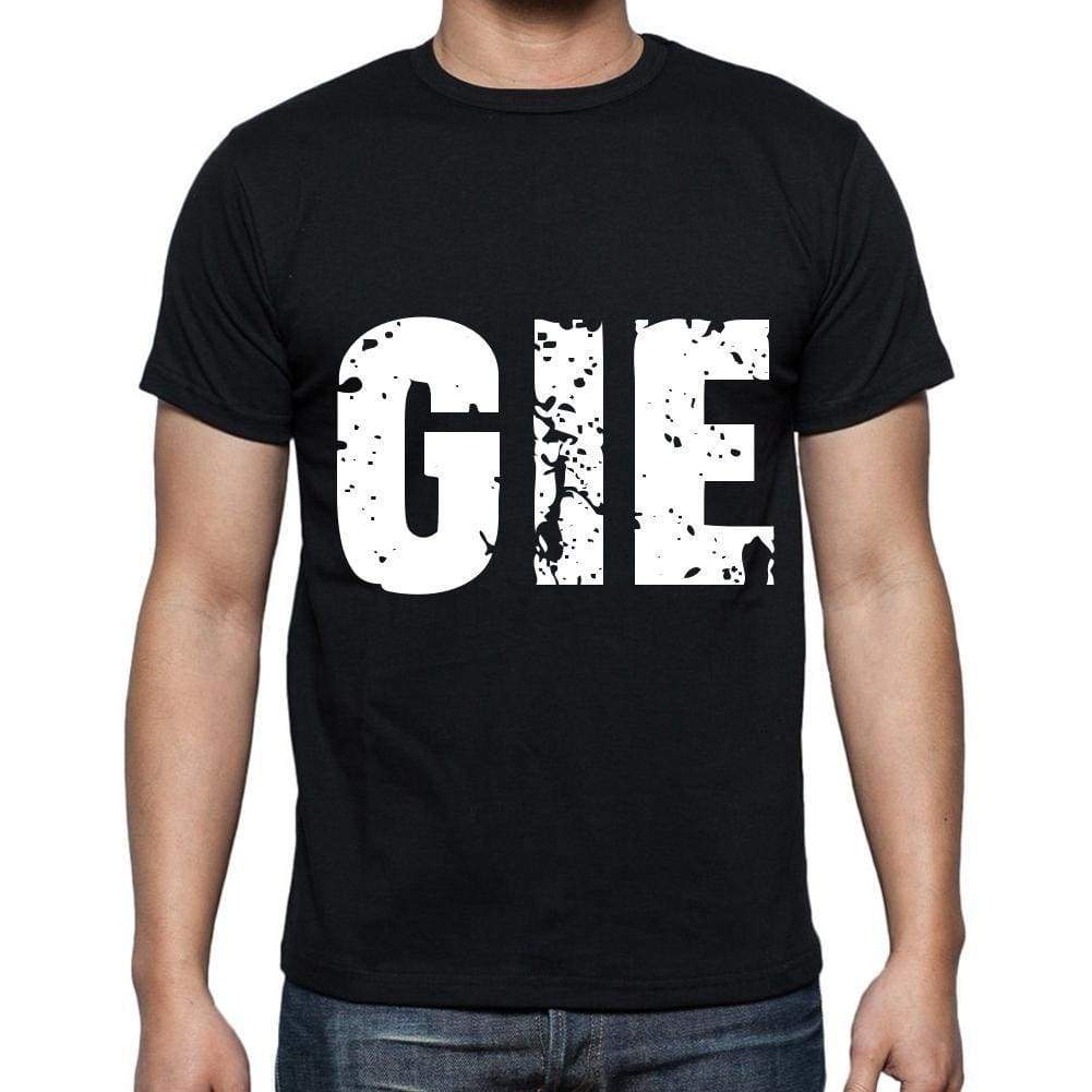 Gie Men T Shirts Short Sleeve T Shirts Men Tee Shirts For Men Cotton Black 3 Letters - Casual