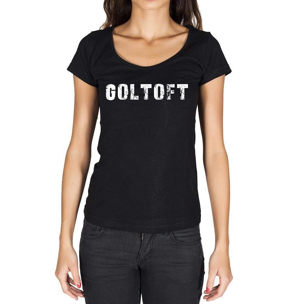 Goltoft German Cities Black Womens Short Sleeve Round Neck T-Shirt 00002 - Casual