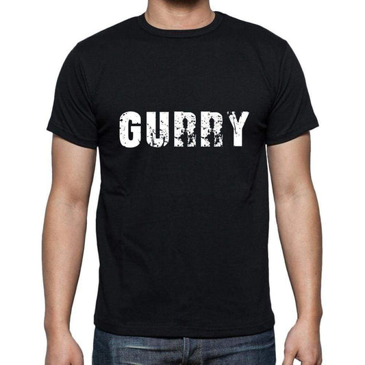 Gurry Mens Short Sleeve Round Neck T-Shirt 5 Letters Black Word 00006 - Casual
