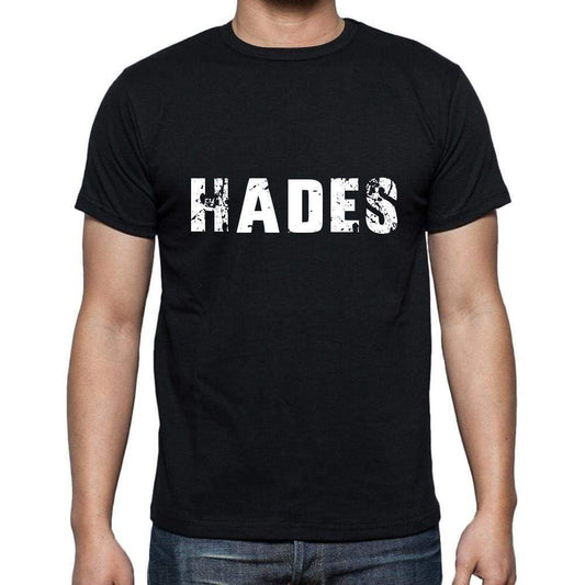 Hades Mens Short Sleeve Round Neck T-Shirt 5 Letters Black Word 00006 - Casual