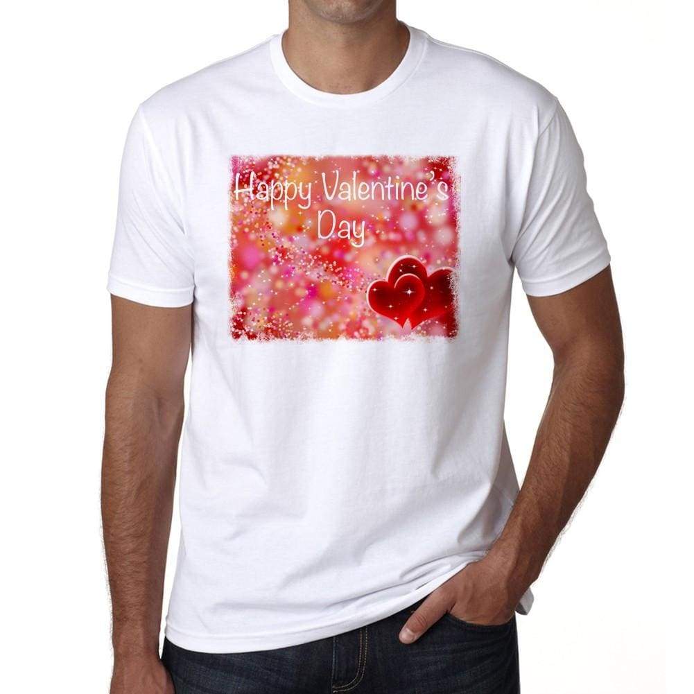 Happy Valentines Day 1 Mens Tee White 100% Cotton 00156