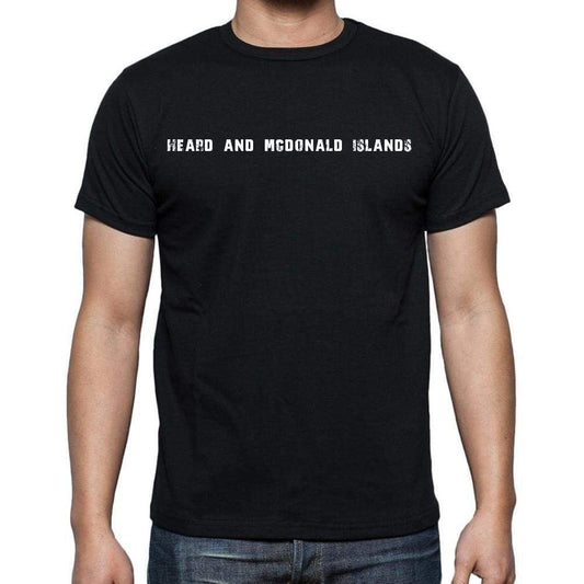 Heard And Mcdonald Islands T-Shirt For Men Short Sleeve Round Neck Black T Shirt For Men - T-Shirt