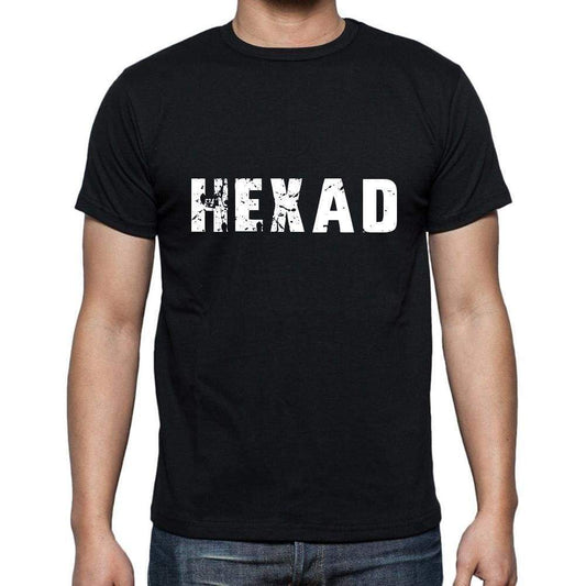 Hexad Mens Short Sleeve Round Neck T-Shirt 5 Letters Black Word 00006 - Casual