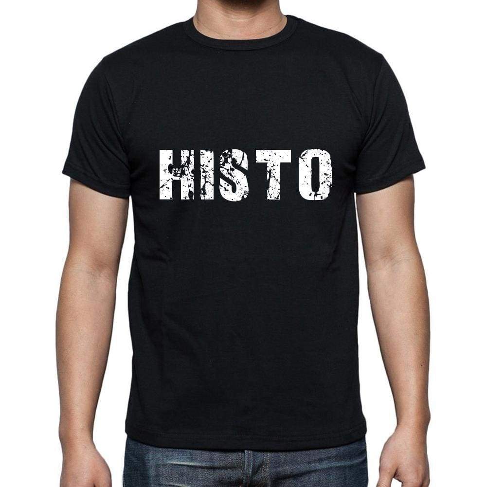 Histo Mens Short Sleeve Round Neck T-Shirt 5 Letters Black Word 00006 - Casual