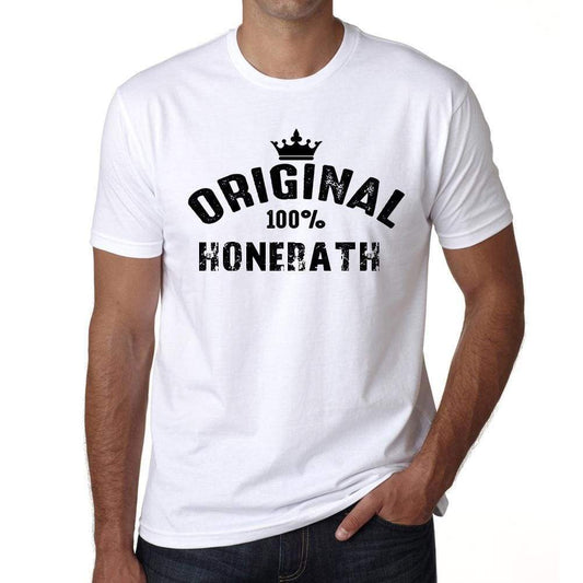 Honerath 100% German City White Mens Short Sleeve Round Neck T-Shirt 00001 - Casual