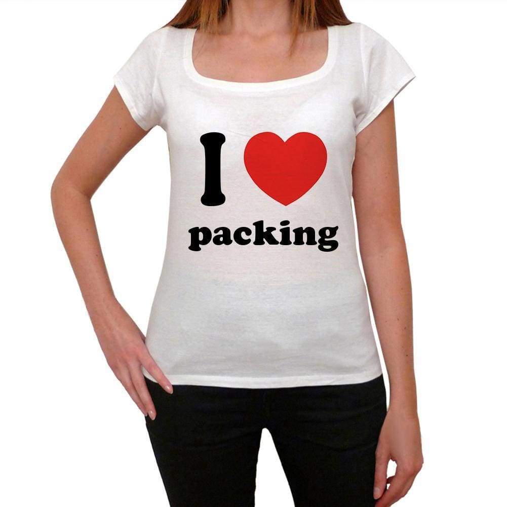 I Love Packing Womens Short Sleeve Round Neck T-Shirt 00037 - Casual