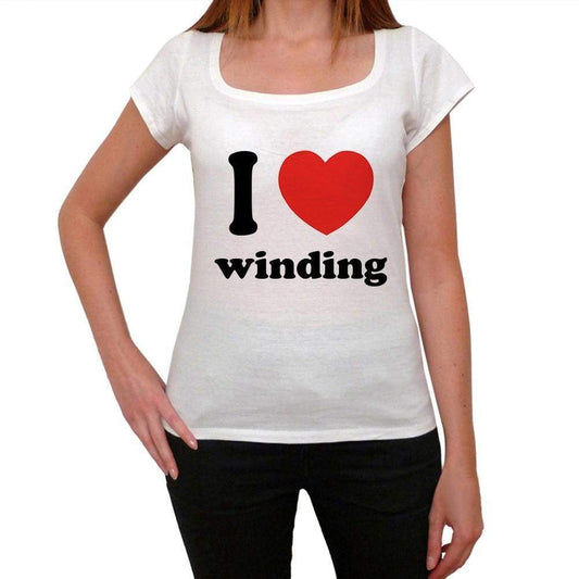 I Love Winding Womens Short Sleeve Round Neck T-Shirt - Casual