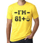 Im 85 Plus Mens T-Shirt Yellow Birthday Gift 00447 - Yellow / Xs - Casual
