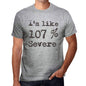Im Like 100% Severe Grey Mens Short Sleeve Round Neck T-Shirt Gift T-Shirt 00326 - Grey / S - Casual