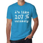 Im Like 107% Unlikely Blue Mens Short Sleeve Round Neck T-Shirt Gift T-Shirt 00330 - Blue / S - Casual