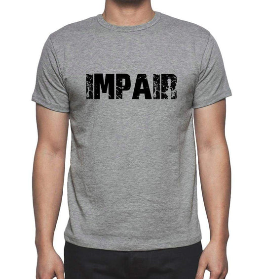 Impair Grey Mens Short Sleeve Round Neck T-Shirt 00018 - Grey / S - Casual