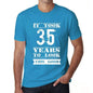 It Took 35 Years To Look This Good Mens T-Shirt Blue Birthday Gift 00480 - Blue / Xs - Casual