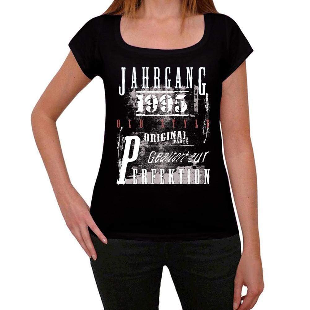 Jahrgang Birthday 1995 Black Womens Short Sleeve Round Neck T-Shirt Gift T-Shirt 00353 - Black / Xs - Casual