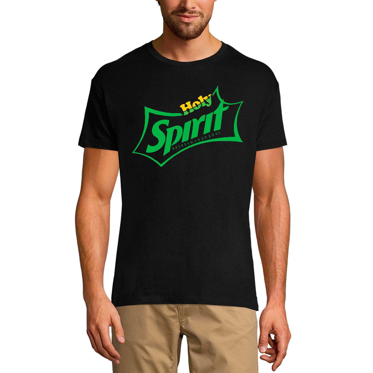 ULTRABASIC Men's T-Shirt Holy Spirit - Soul Bible Religious Shirt