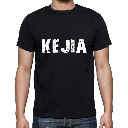 Kejia Mens Short Sleeve Round Neck T-Shirt 5 Letters Black Word 00006 - Casual