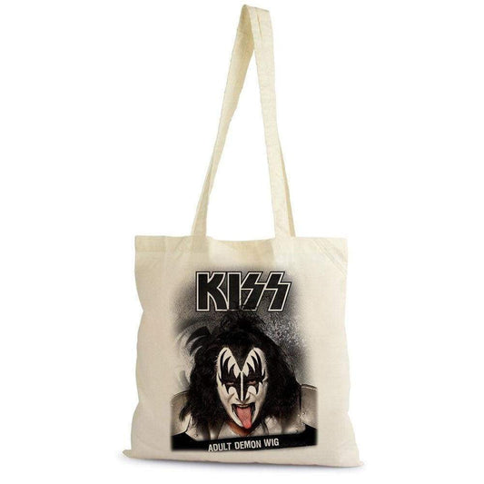 Kiss Demon H Tote Bag Shopping Natural Cotton Gift Beige 00272 - Beige / 100% Cotton - Tote Bag