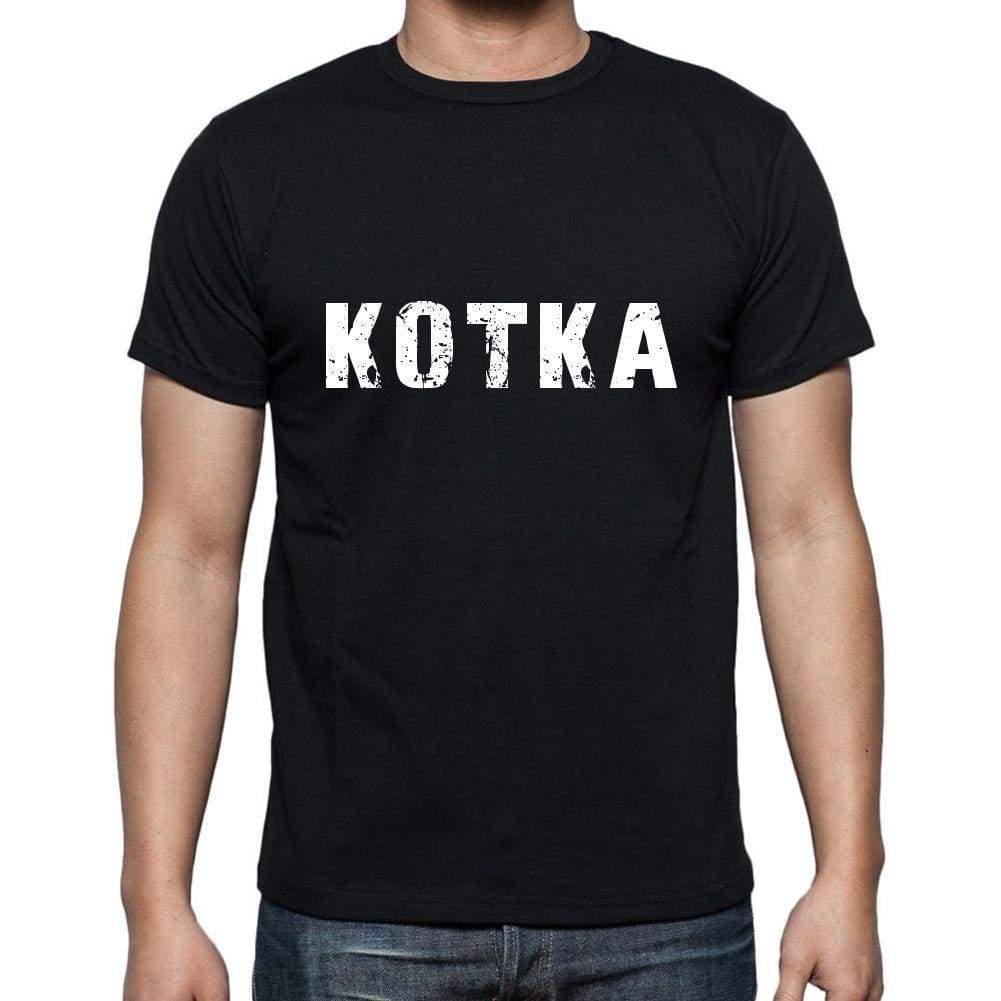 Kotka Mens Short Sleeve Round Neck T-Shirt 5 Letters Black Word 00006 - Casual