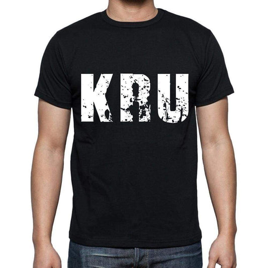 Kru Men T Shirts Short Sleeve T Shirts Men Tee Shirts For Men Cotton Black 3 Letters - Casual